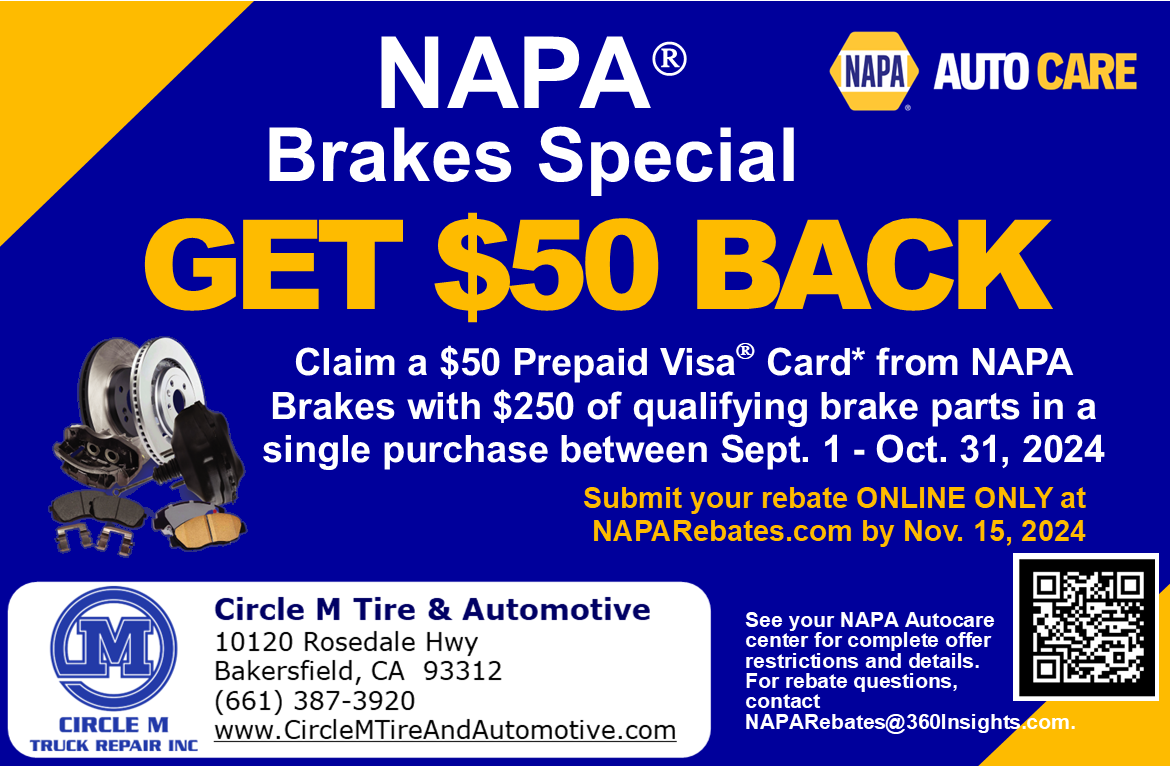 NAPA Brakes Special - Circle M Tire & Automotive